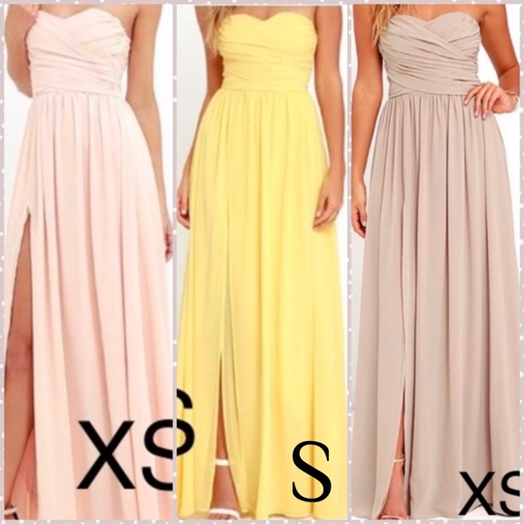 Lulus Dresses & Skirts - Lulus Moonlight Serenade Strapless Maxi Dress New No alterations 3 color left XS
